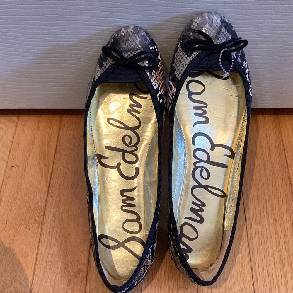 EUC Sam Edelman Snakeskin Pattern Ballet Flats